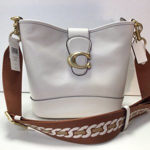 NWT Coach Tali Leather bucket/shoulder bag Color: Chalk (White)